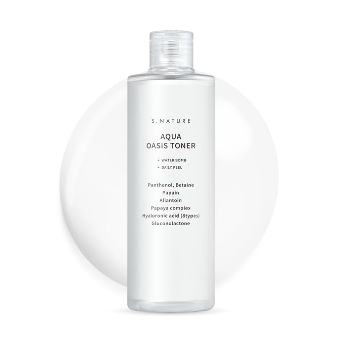 S.NATURE Aqua Oasis Toner bottle front for hydrating skincare prep