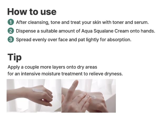S.NATURE Aqua Squalane Cream night-time use for lasting hydration and pore care.