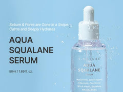 S.NATURE Aqua Squalane Serum texture closeup showing rich absorption