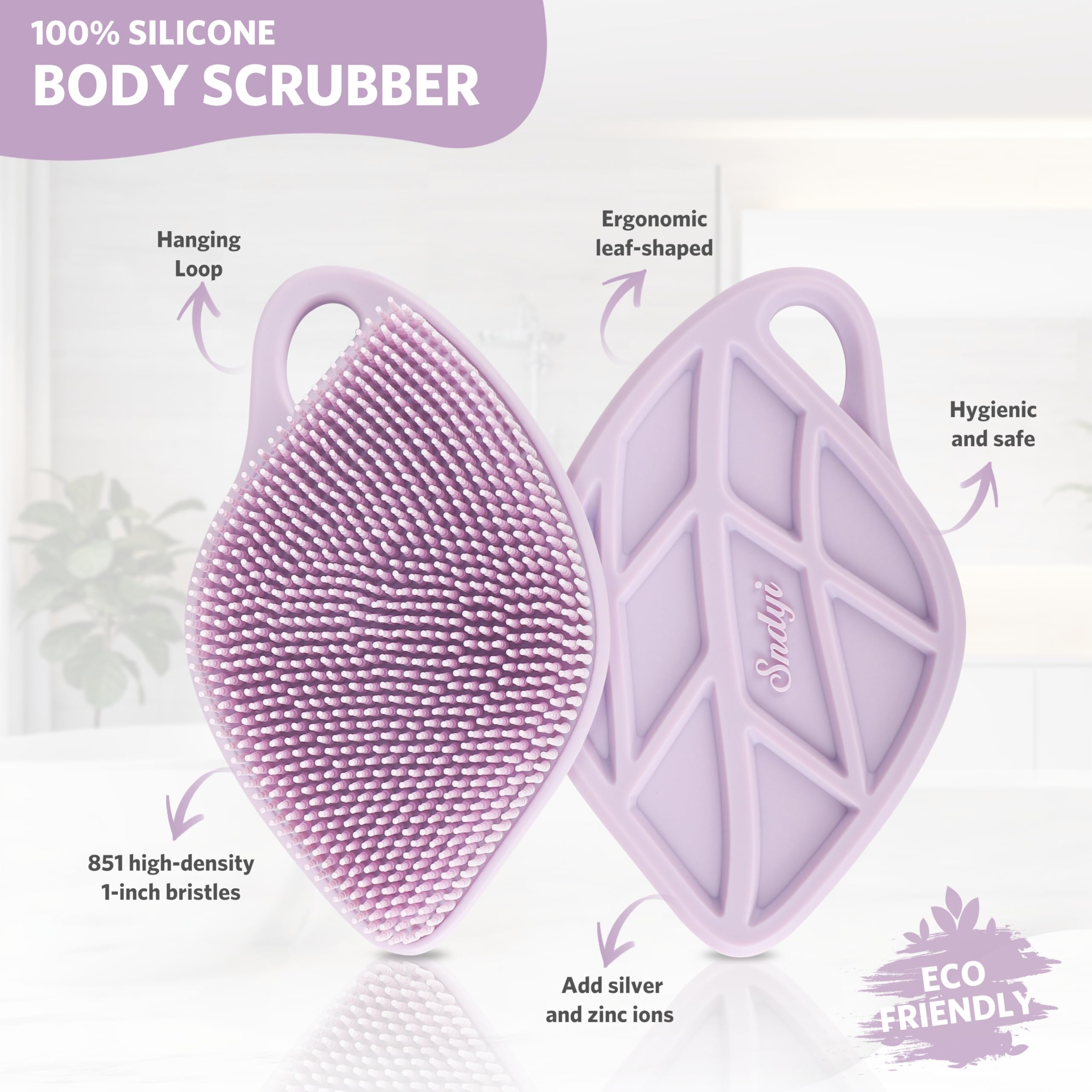 Sndyi lathering-bristles deliver rich lather with soap-efficient cleansing.