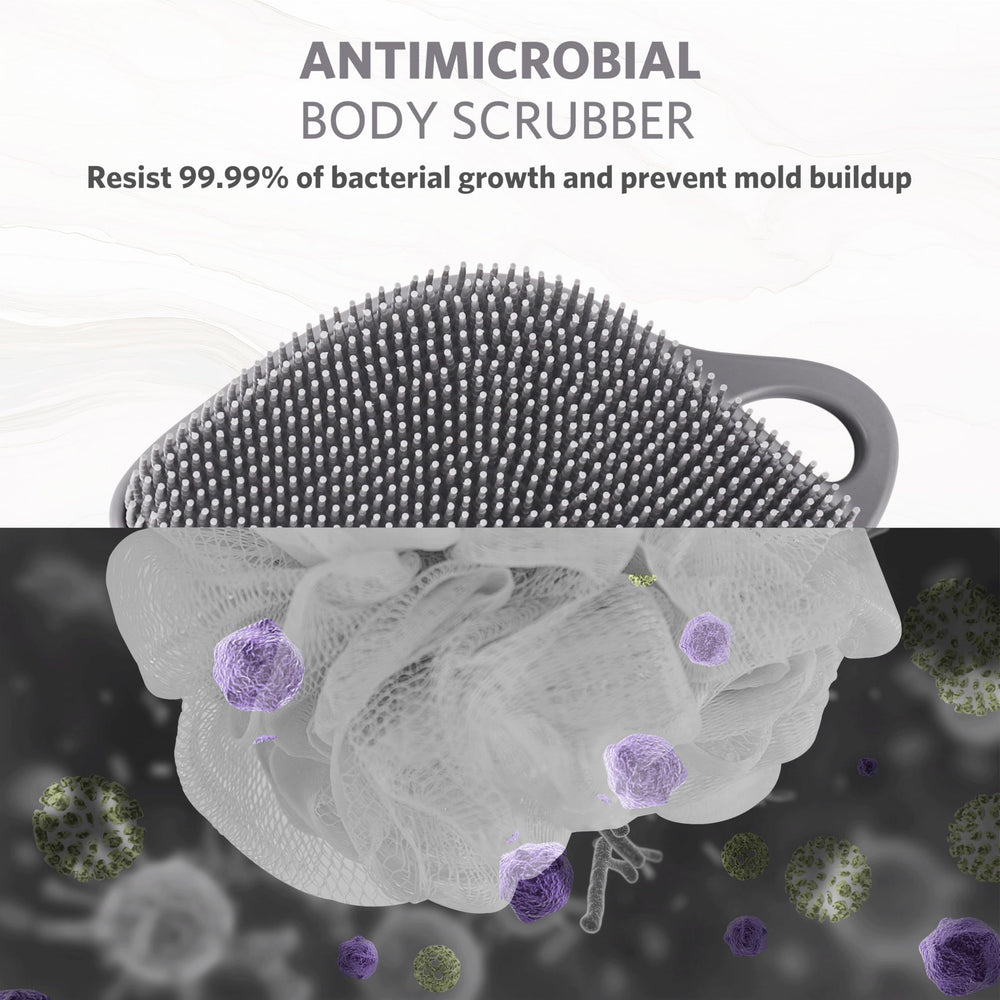Sndyi leaf scrubber close-up reveals 851 lathering bristles for even wash distribution.