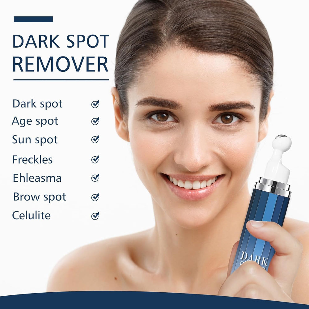 SNFAJOHE dark-spot serum bottle closeup highlights vitamin C formula