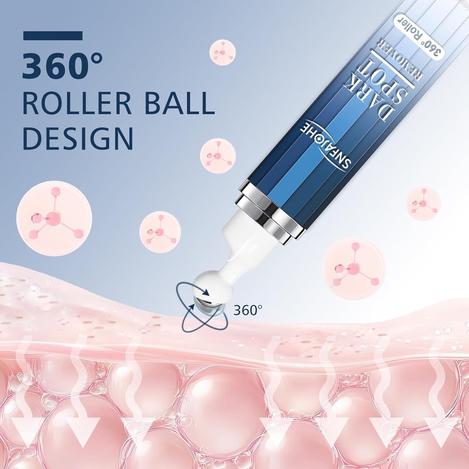 SNFAJOHE dark-spot serum on face and body showcases versatile application