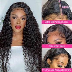 SNJON Water Wave 180-density wig adds fullness in a wet-and-wavy style