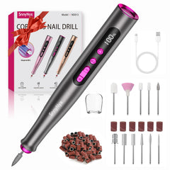 SnnyNyx electric nail drill with LCD display for precise speed control during manicures.
