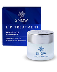 SNOW Overnight Lip Treatment tube closeup, showing creamy texture for lasting hydration.