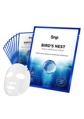 SNP 1000mg Birdnest Hyaluronic Sheet Mask packaging highlights premium skincare for hydration