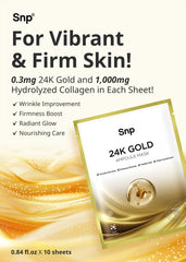 SNP 24K gold foil closeup highlights luxurious finish and premium formulation.