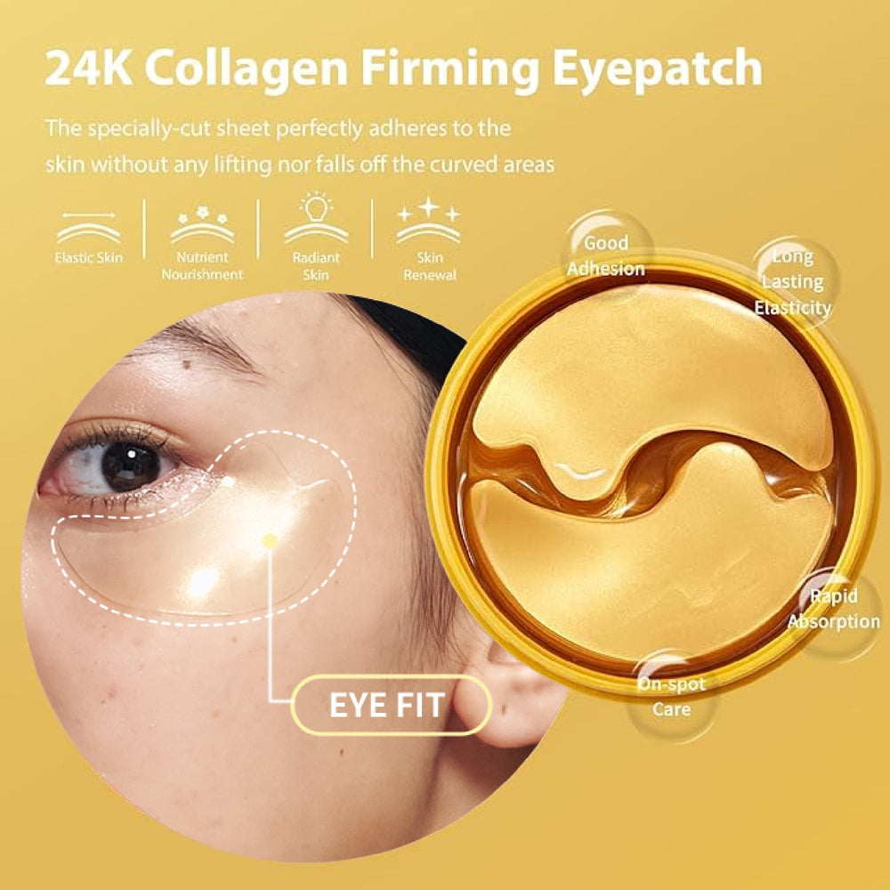 SNP collagen eye patch close-up focuses on targeted wrinkle care and glow.