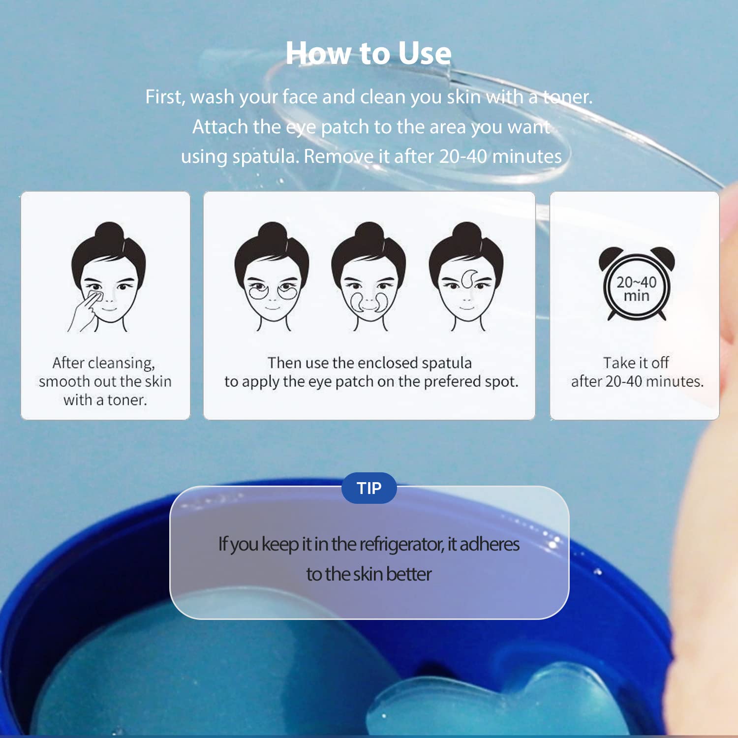 SNP eye patch bird nest extract detail highlights nourishing care for skin texture.