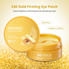 SNP eye patch in a resting position emphasizes long-lasting hydration around the eyes.