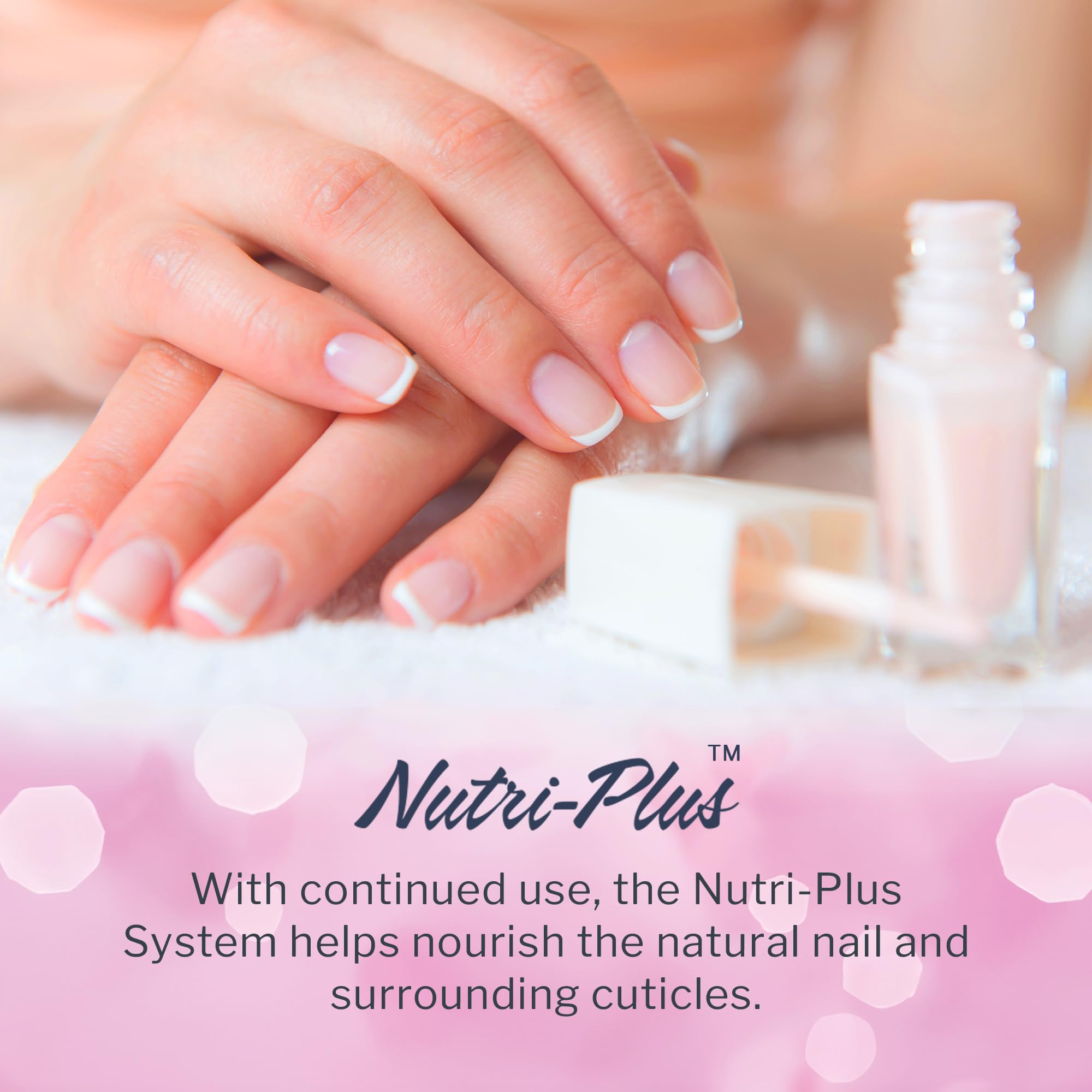 SNS Nails dip activator and top coat close-up: seals color and extends wear.