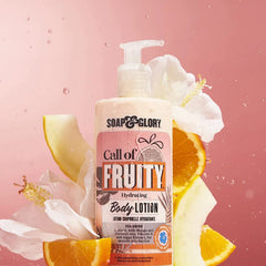 Soap and Glory Call of Fruity creamy texture swatch on skin highlighting smooth absorption