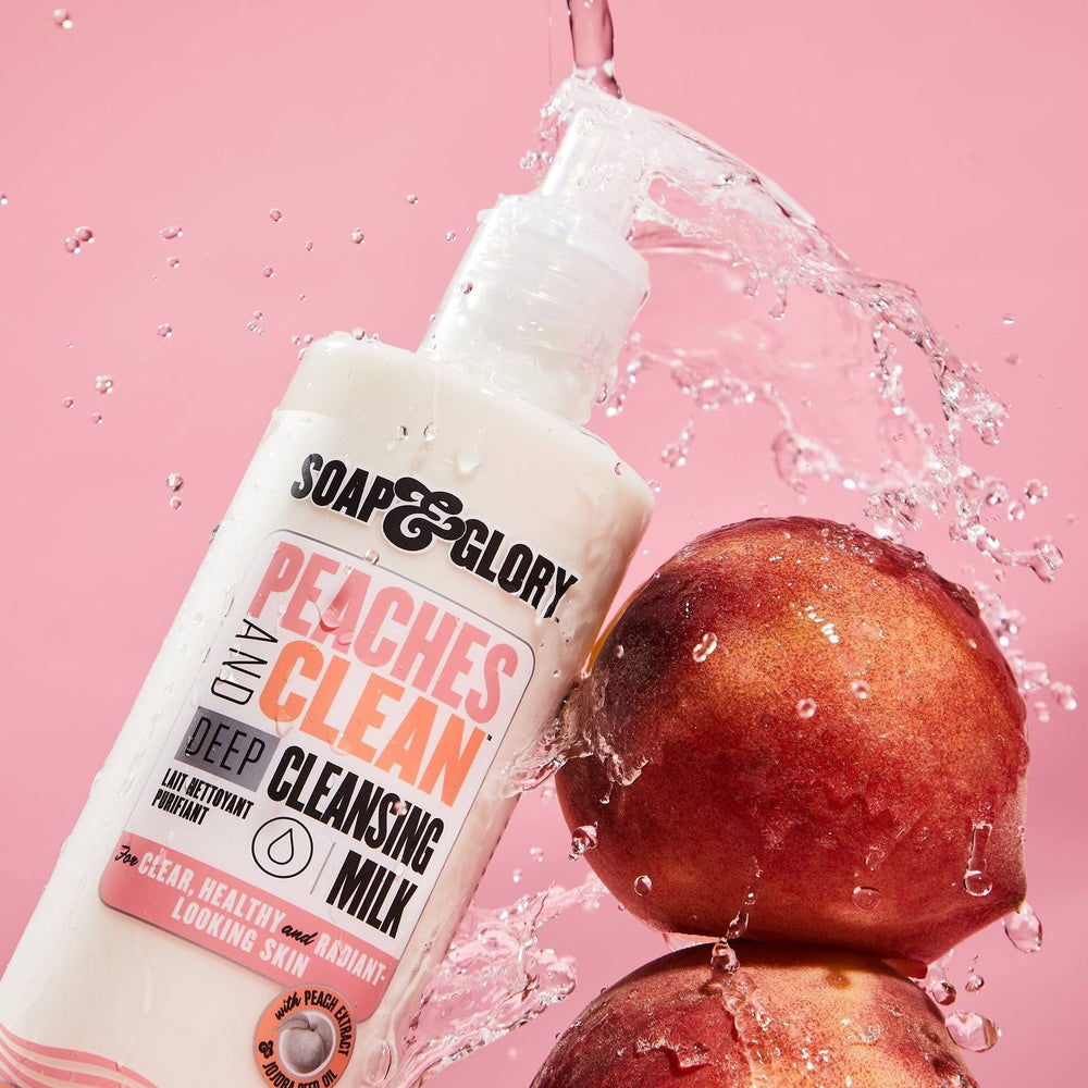 Soap & Glory Peaches & Clean creamy foam lathers softly for gentle cleanse