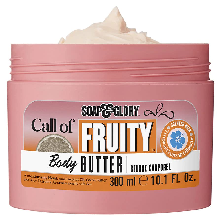 Soap & Glory Call of Fruity highlights coconut oil and aloe extracts for nourishing skin.