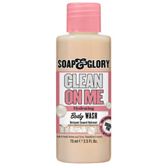 Soap & Glory Original Pink bottle closeup highlighting bergamot-rose scent for a refreshing start.