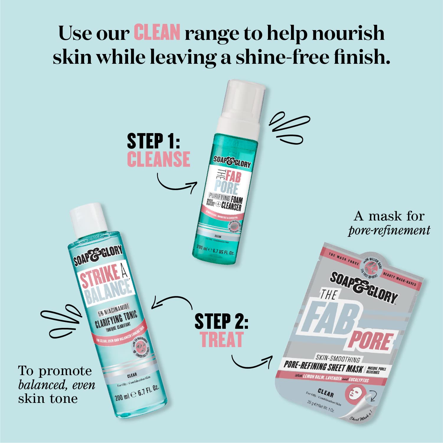 Soap & Glory Vitamin C Brightening Facial Cleanser ingredient label highlights key actives