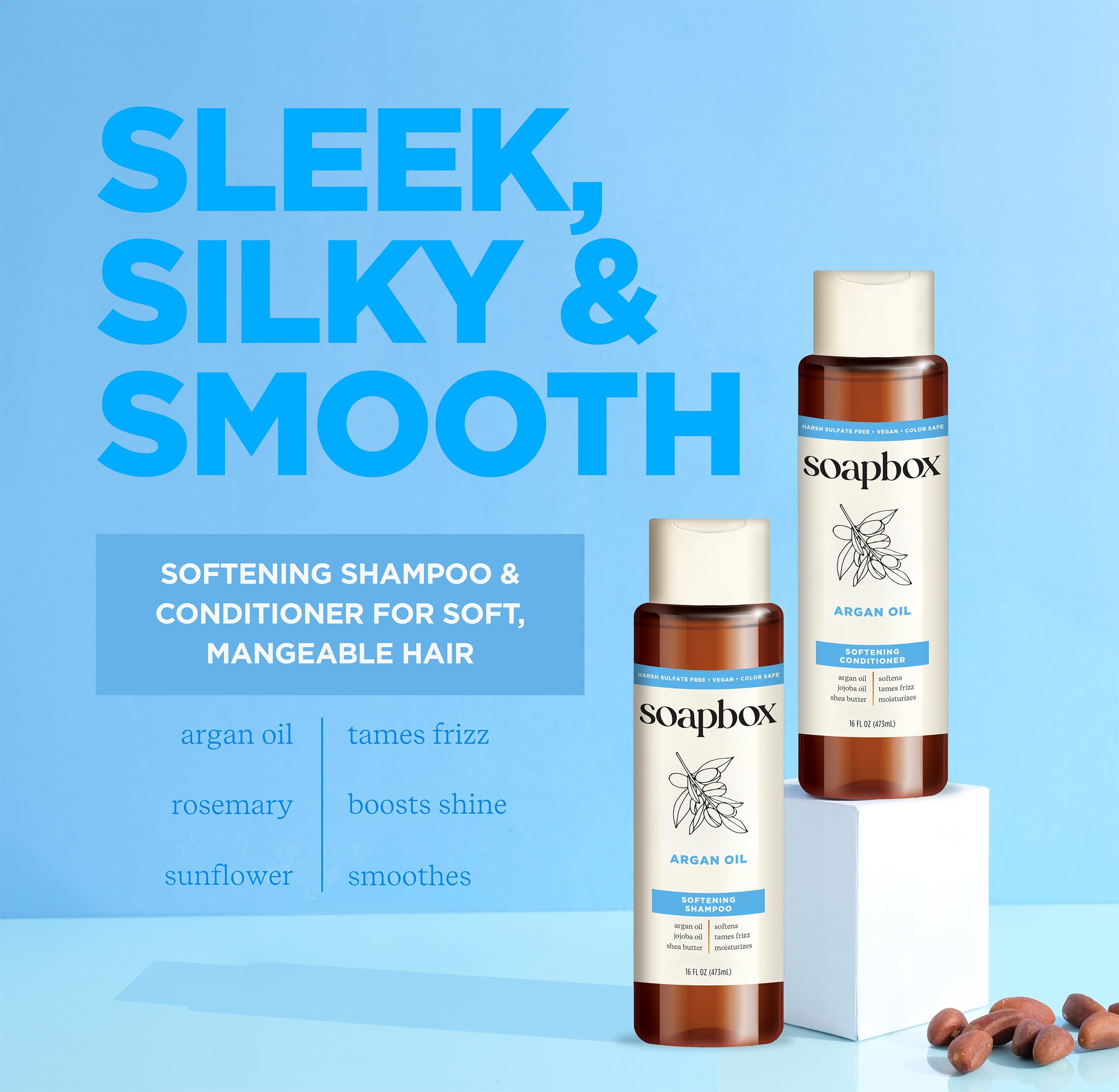 Soapbox Argan Duo Pack image showing two 1-liter bottles.