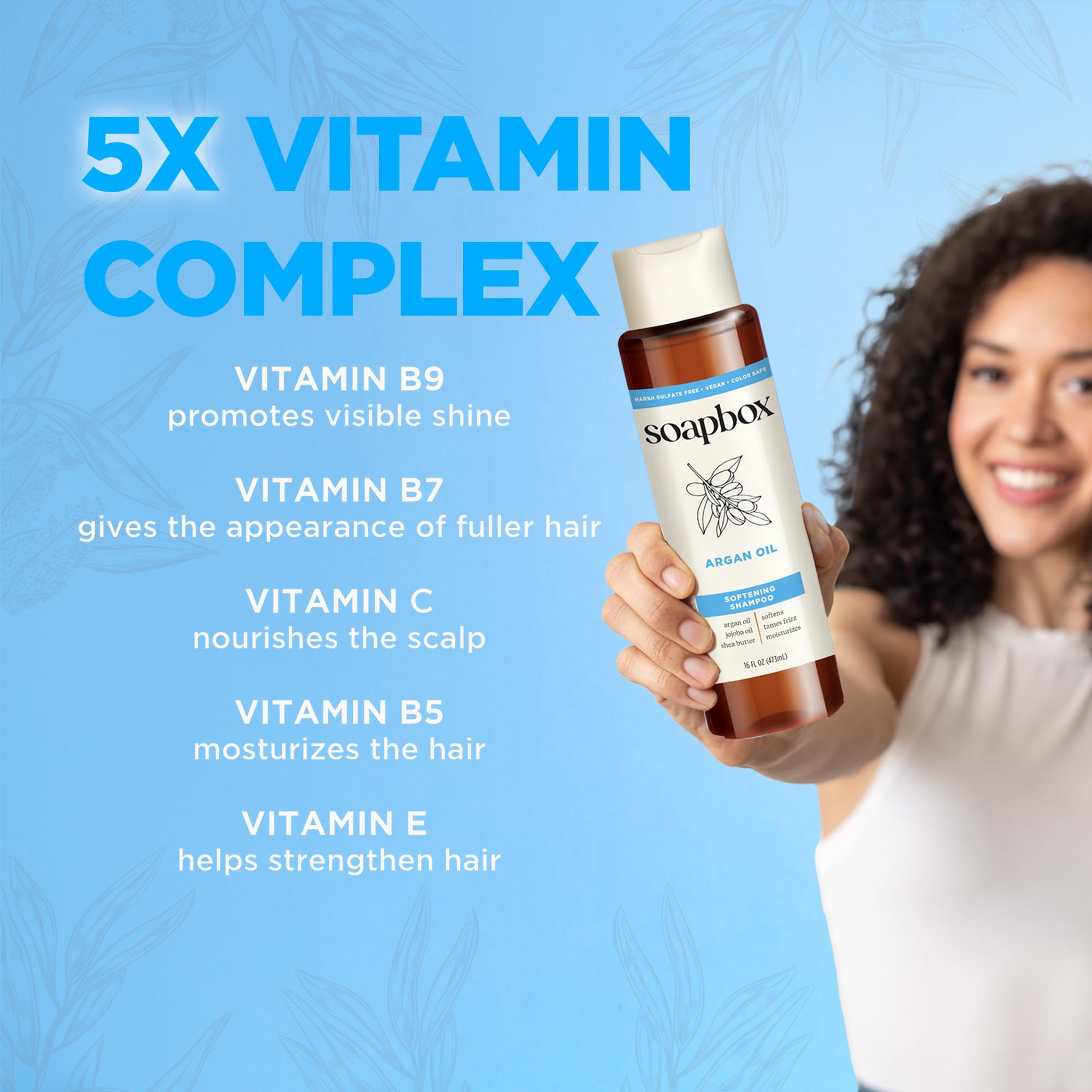 Soapbox Color-Safe Conditioner bottle highlighting color protection and shine maintenance.