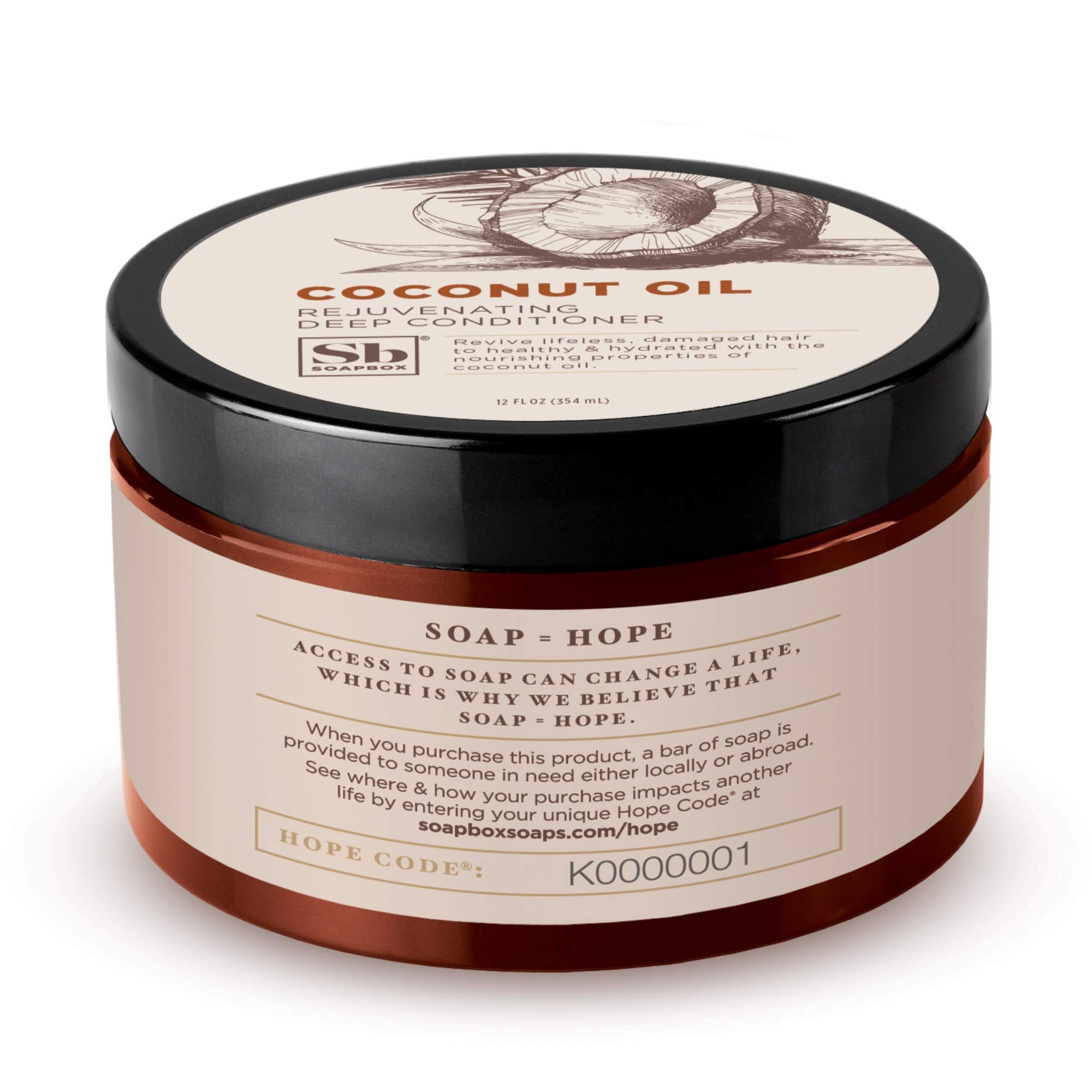 Soapbox Deep Conditioner liquid close-up emphasizes lightweight, non-greasy rinse.