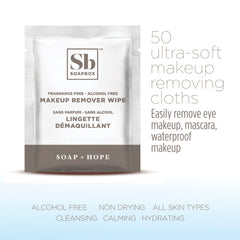 Soapbox fragrance-free wipes demonstrate alcohol-free, unscented daily use.