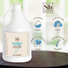 Soapbox gallon refill image emphasizes bulk option for home or professional use
