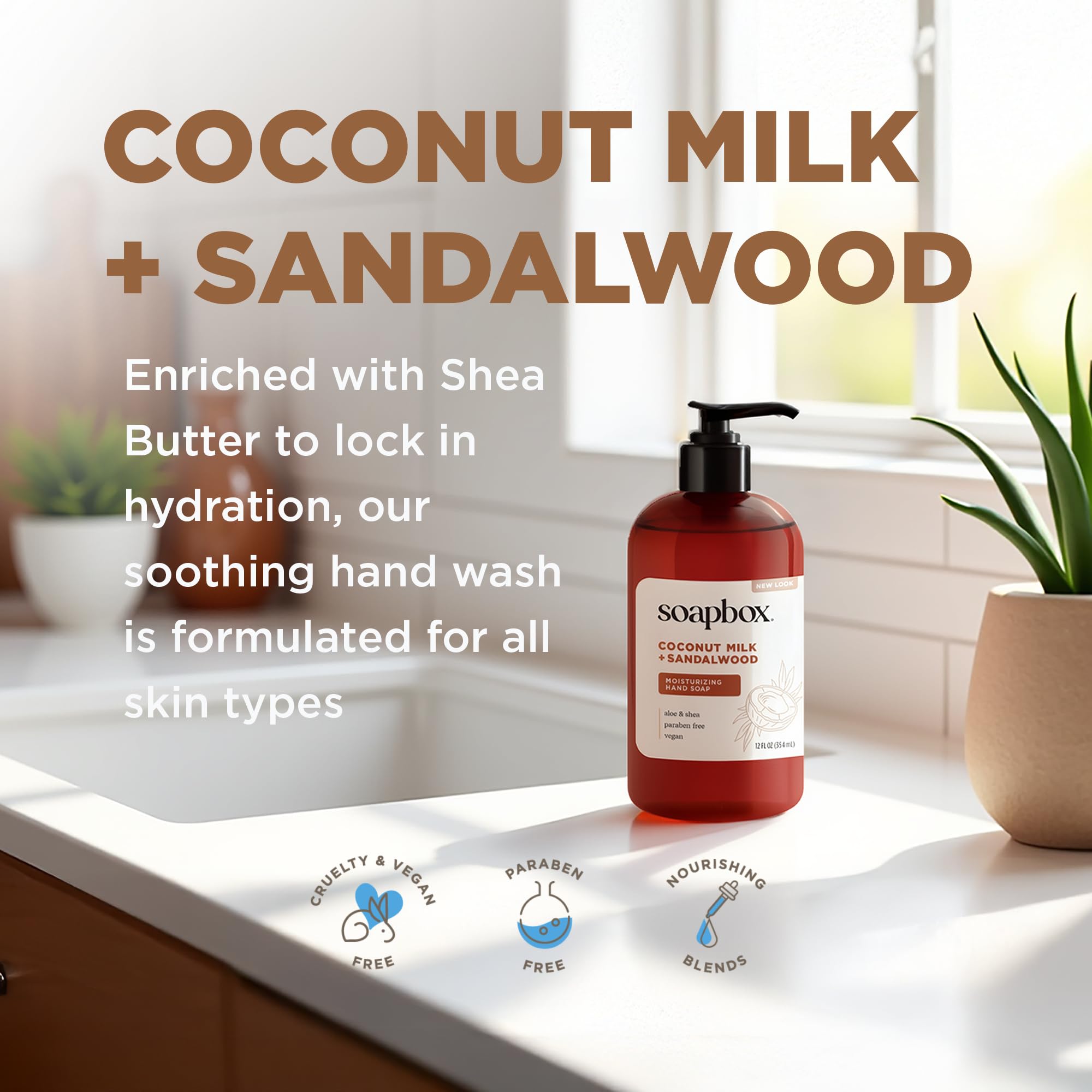 Family using Soapbox hand soap in a busy kitchen.