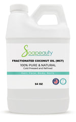 Soapeauty fractionated coconut oil bottle highlights a premium carrier for smooth skin and gentle hydration.