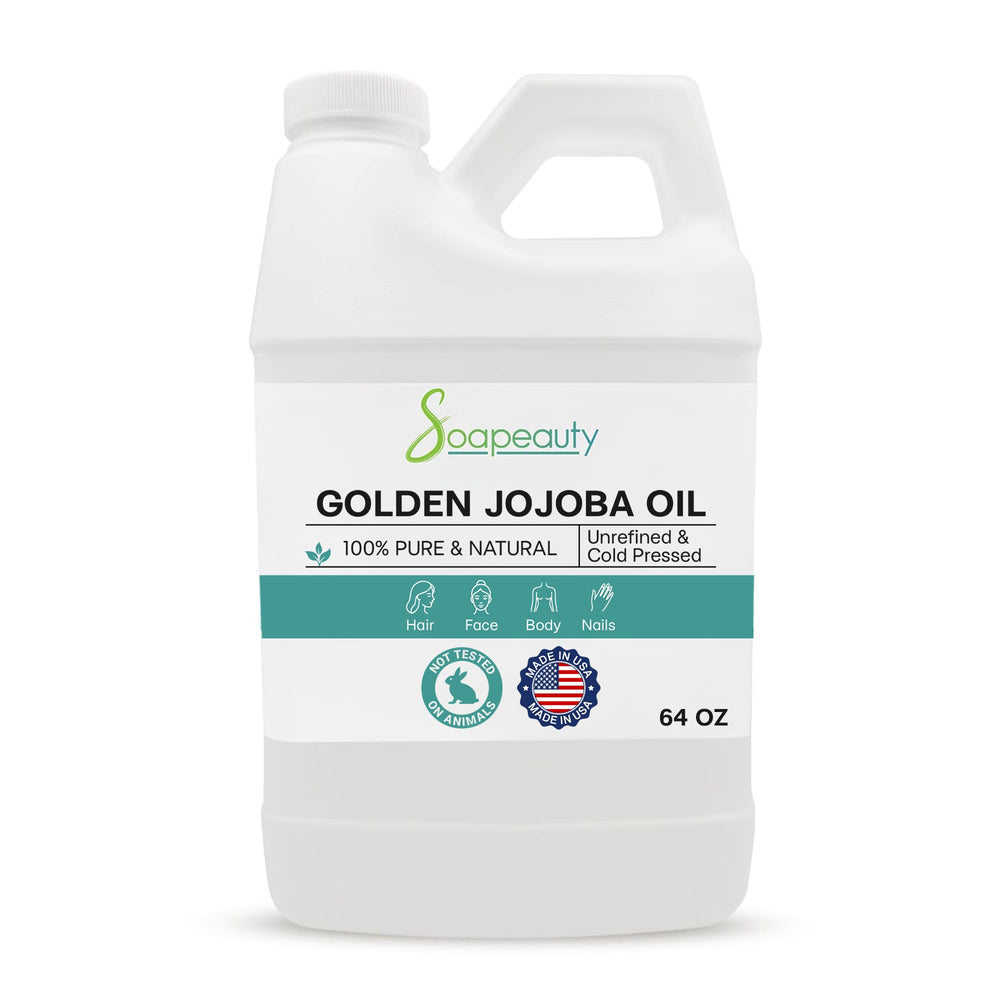 Soapeauty Golden Jojoba Oil bottle shown, ideal daily moisturizer for skin.