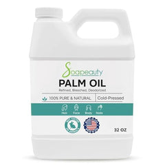 Soapeauty Palm Oil RBD 32oz bottle for DIY soap and lotions.