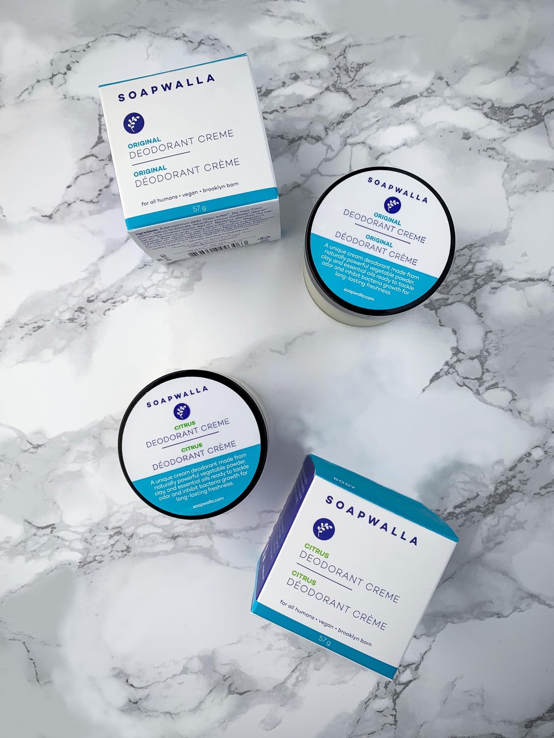Soapwalla deodorant cream original packaging photo featuring vegan cruelty-free branding