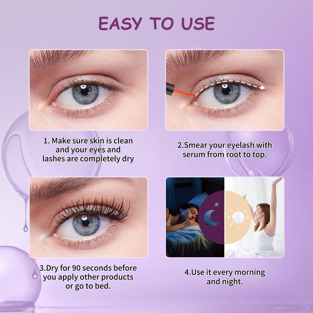 Dosing with fine brush shows simple daily application.