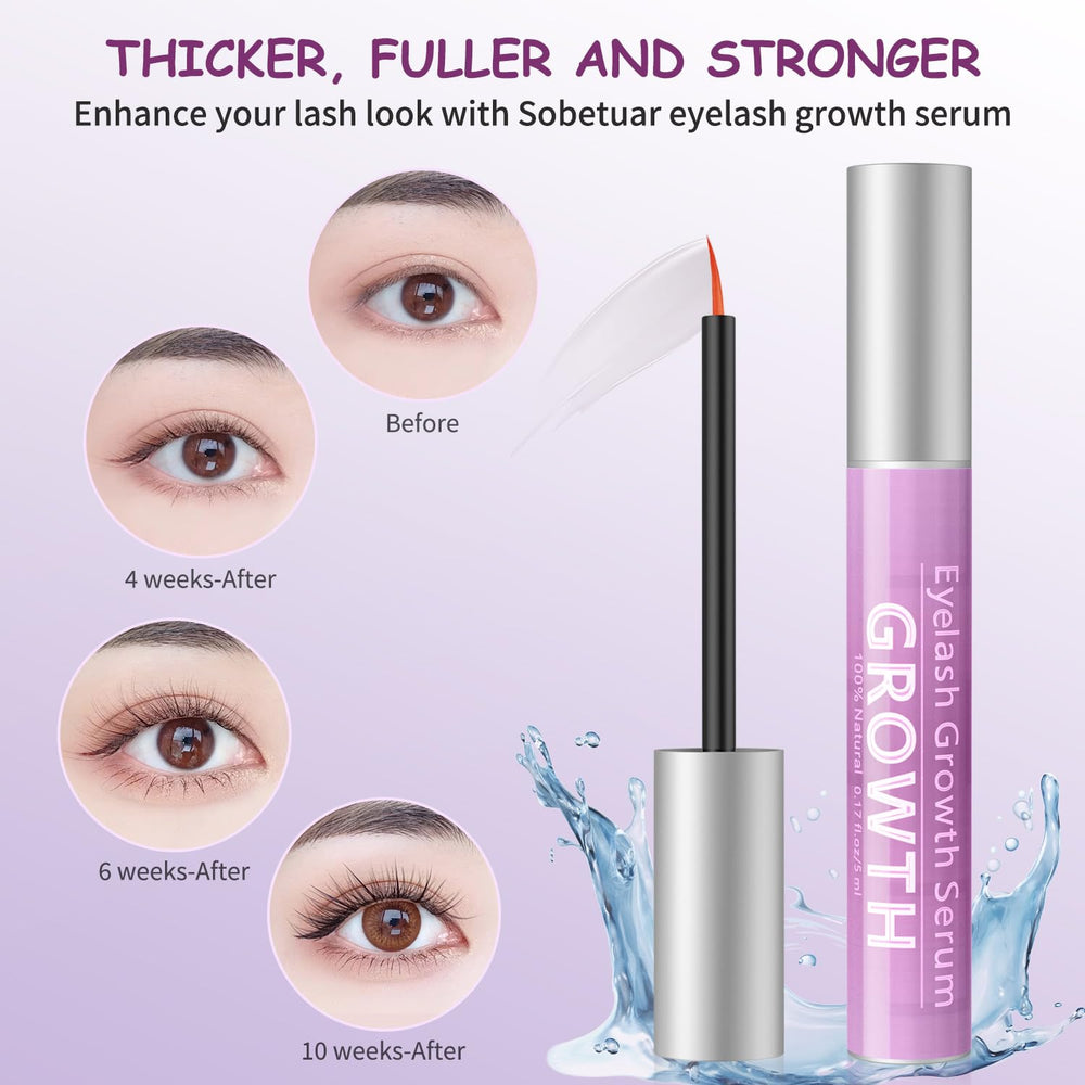 Sobetuar precision brush applying serum at lash base for targeted growth.