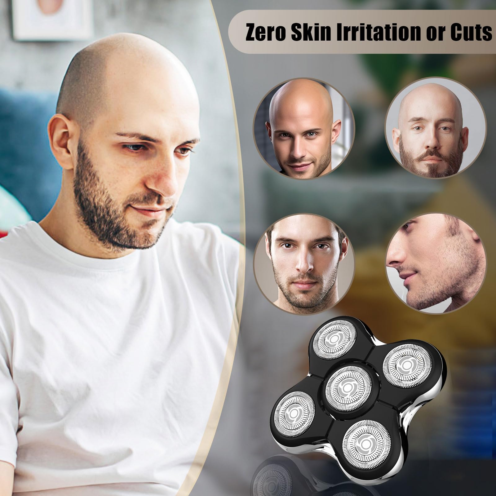 Sodaer pack-2 blades bald-head shaving kit—ensures quick replacements with minimal downtime.