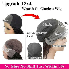 SODLIS glueless bob wig lace closeup shows seamless parting for versatile looks