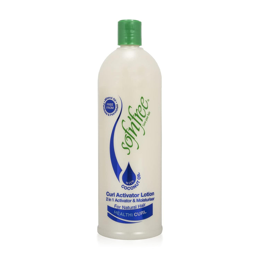 SOF N' FREE Moisturizer bottle pour delivers lightweight curl hydration.