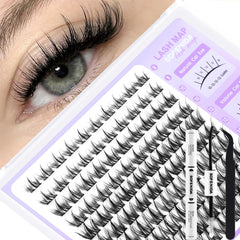 SOFENIDA natural manga clusters closeup with dense tapered ends for fluttery volume.