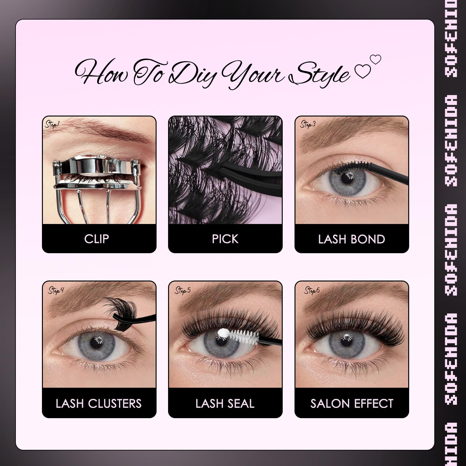 SOFENIDA lashes are reusable 3-5 times when cared for, enhancing value.
