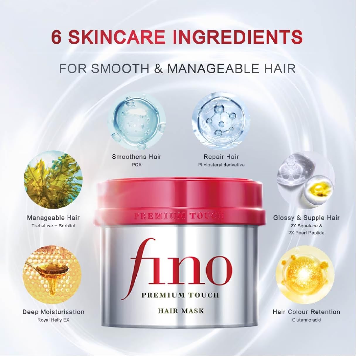 SOFIA BY ODE Fino Premium Touch Hair Mask floral scent for soothing routine.