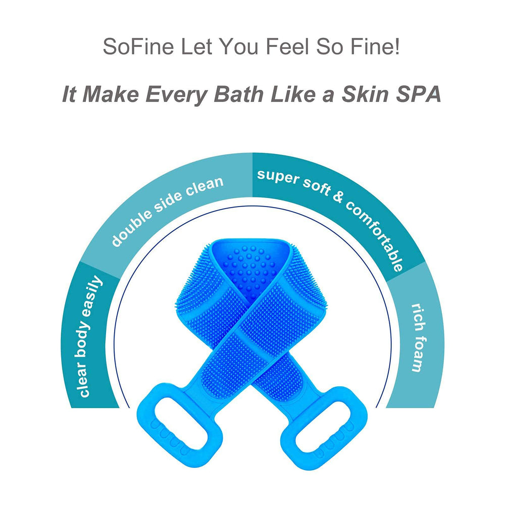Sofine shower-ready packaging keeps accessories organized in the bathroom.