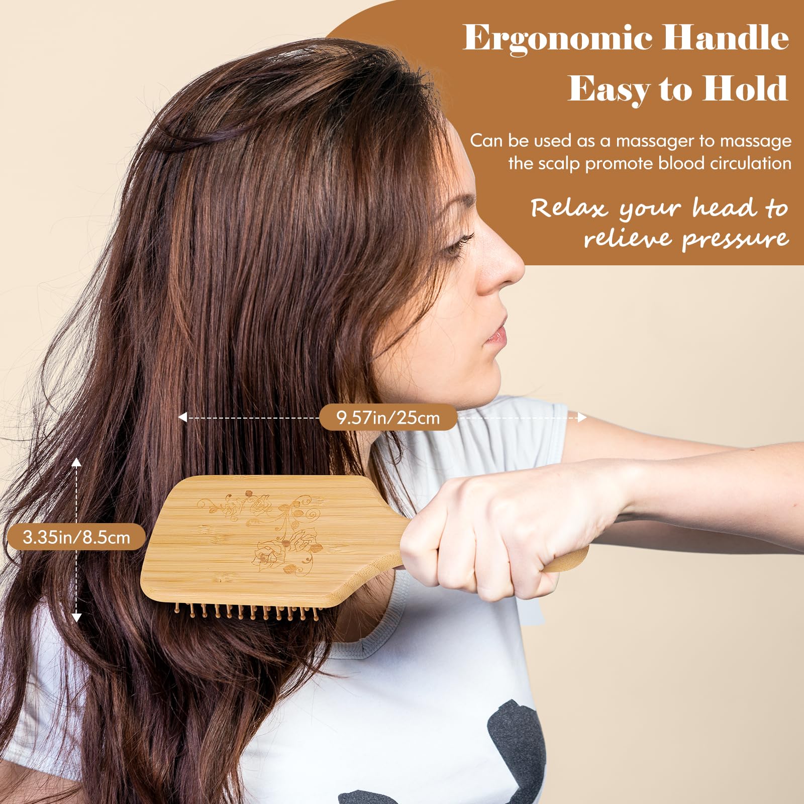 Sofmild ergonomic bamboo handle, durable and comfortable to grip