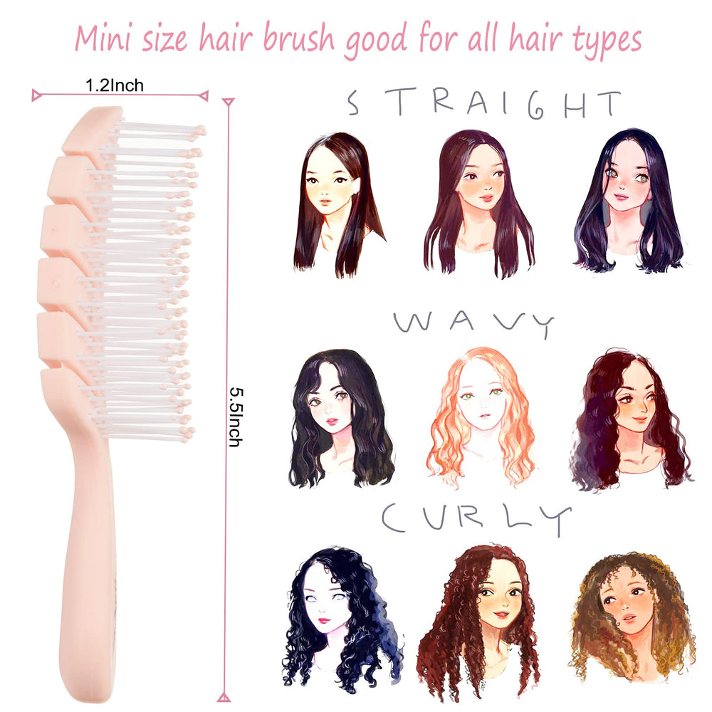 Sofmild mini detangler brush wet-and-dry hair friendly for knot-free brushing