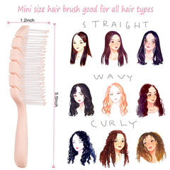 Sofmild mini detangler brush wet-and-dry hair friendly for knot-free brushing