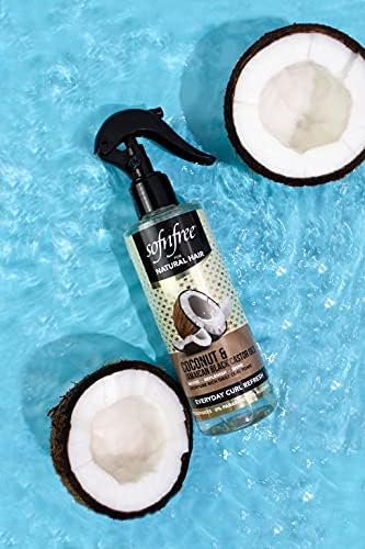 Sofn'Free natural ingredients close-up emphasizes sulfate-free, alcohol-free formula.