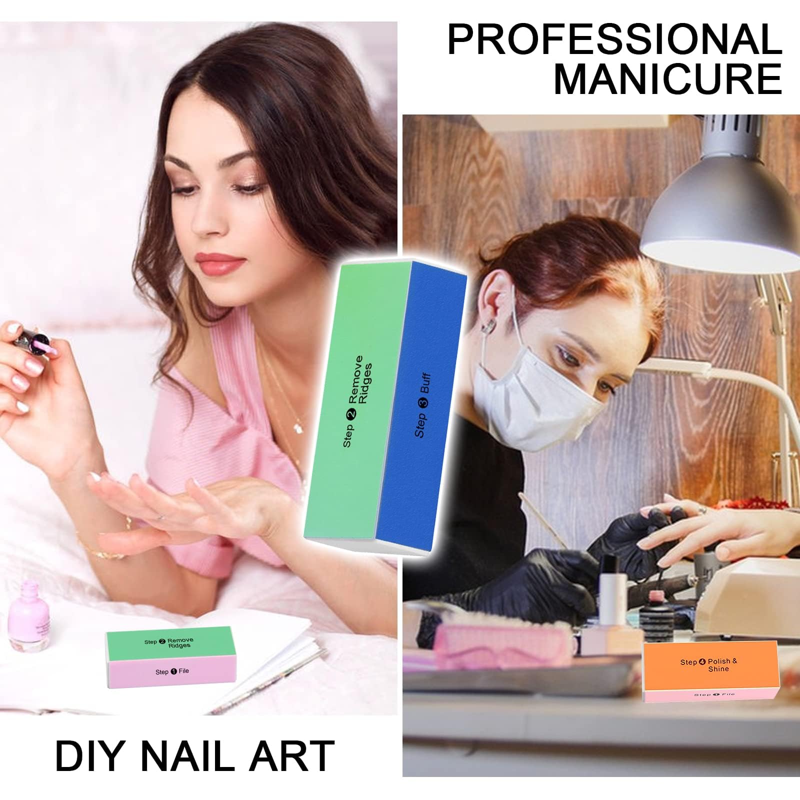 Soft 'N Style 4 Way Shiny Block durable professional-grade sanding surface.