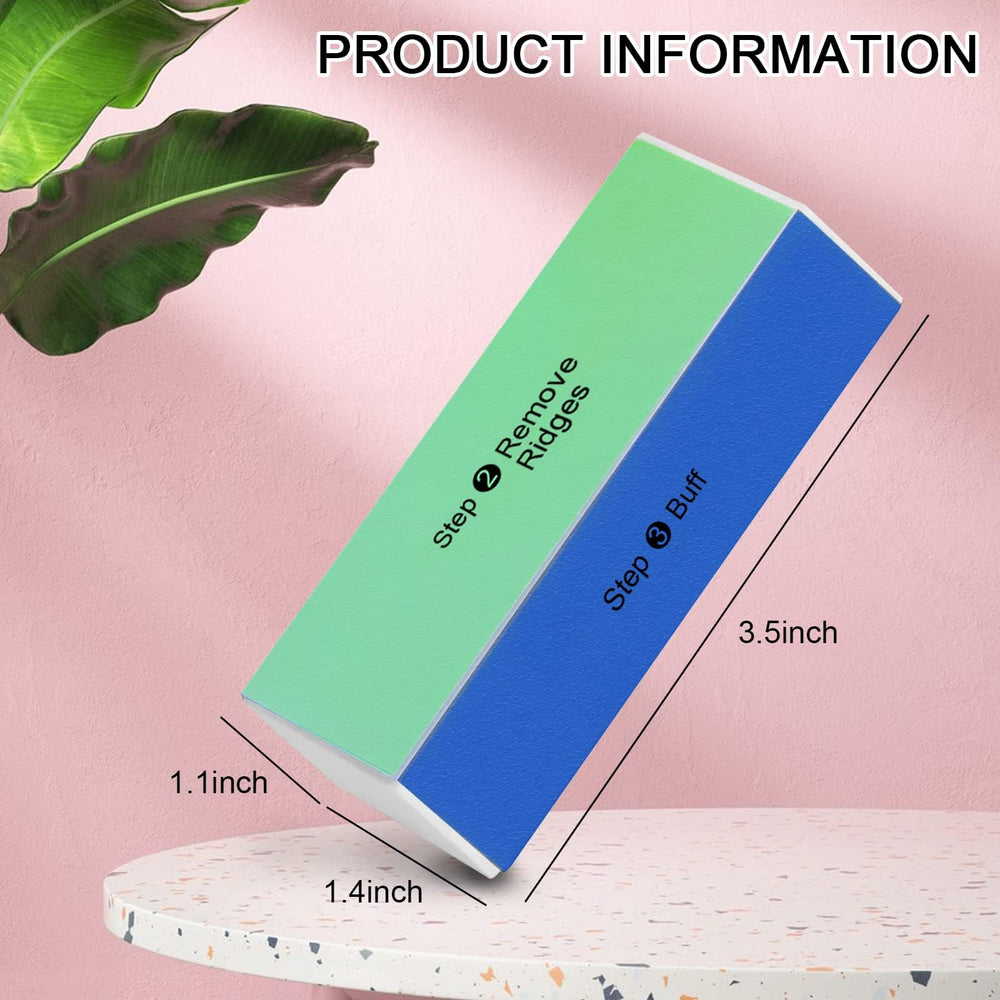 Soft 'N Style 4 Way Shiny Block side edges highlighting multi-step buffing for nails.