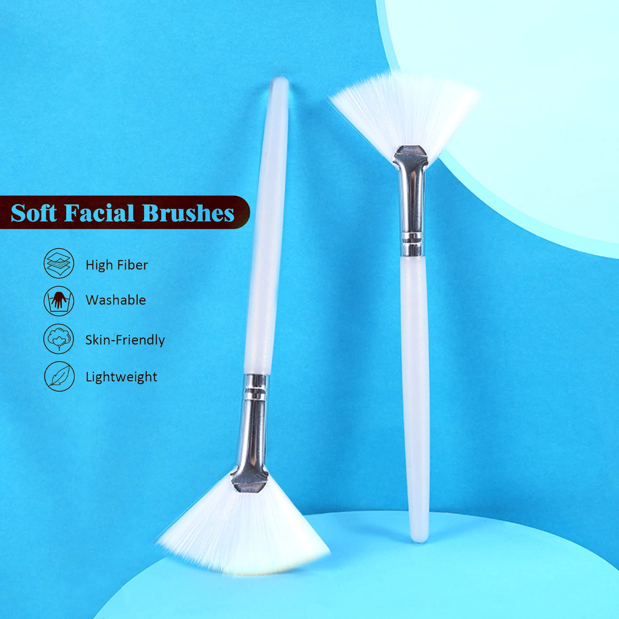 Soft 'N Style Taklon fan mask brush easy to clean with warm water