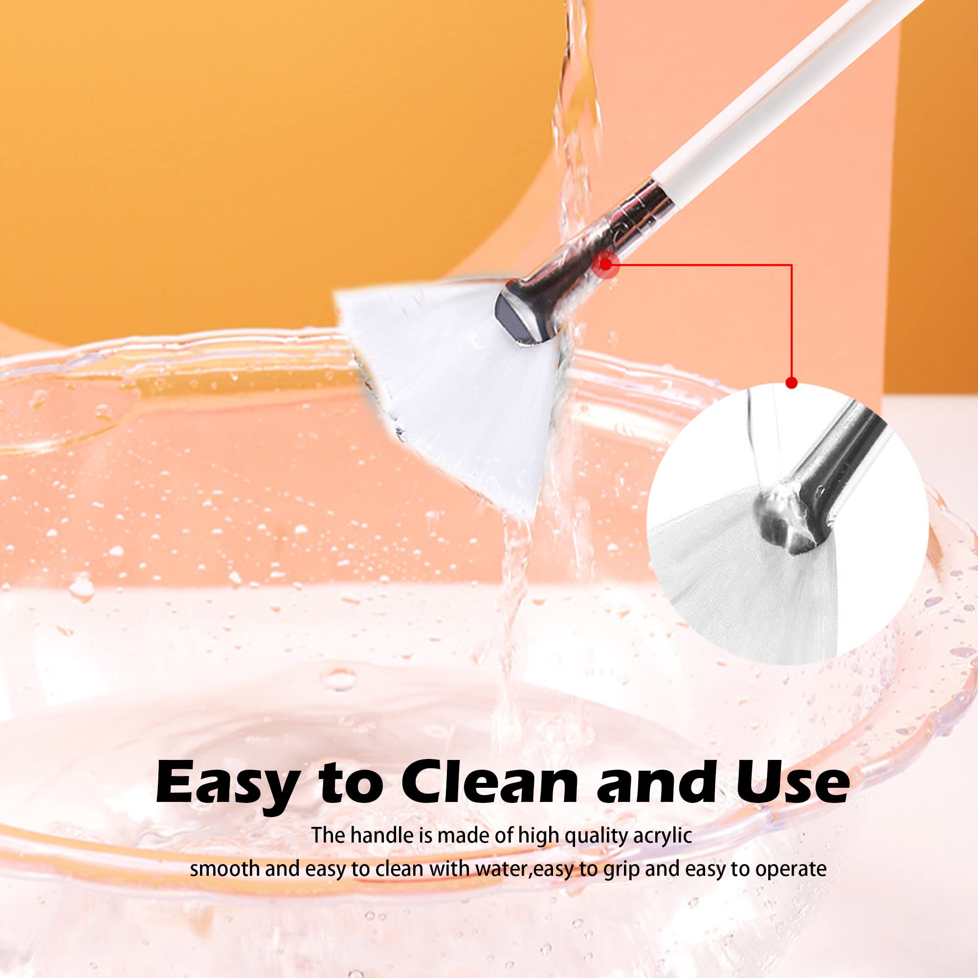 Soft 'N Style Taklon fan mask brush suitable for masks and serums at home
