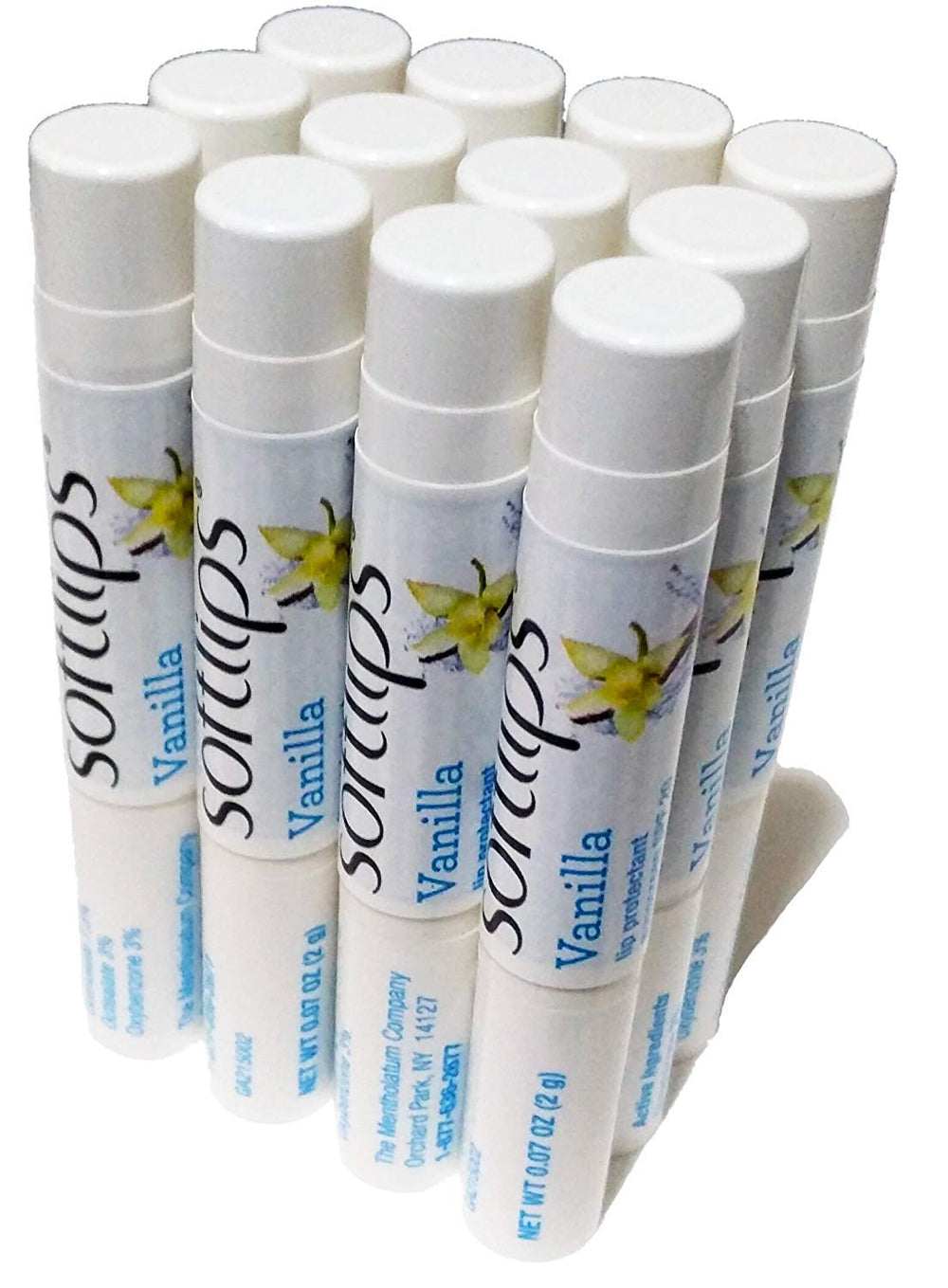 SoftLips Lip Balm Vanilla SPF 20 12-pack with smooth glide for daily lip hydration