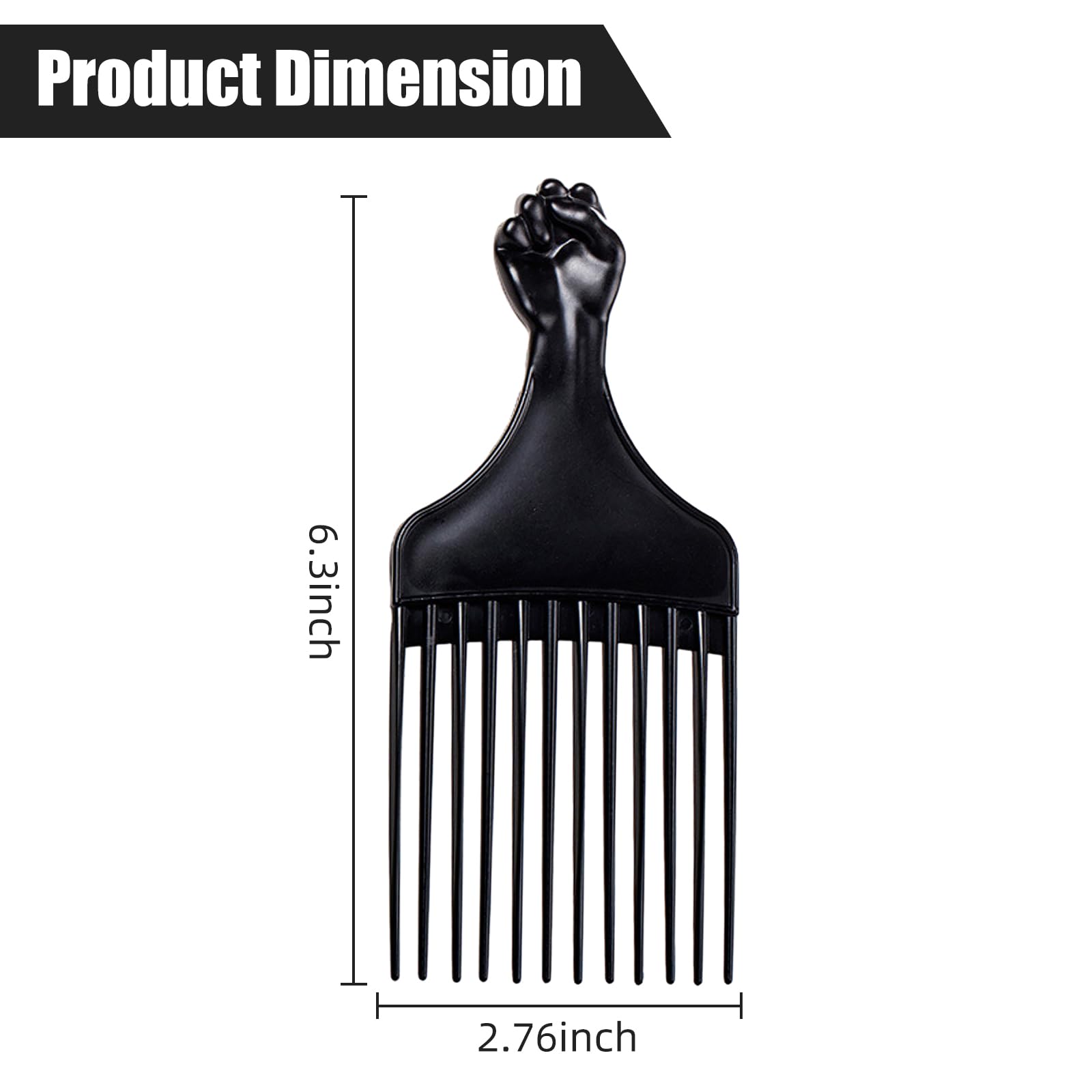 Soft 'N Style afro pick with 12 wide teeth for thick, tangled hair